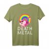 Death Metal Regenbogen Einhorn Satanic Katze - Lustiges Gothic & Heavy Metal Meme T-Shirt für Fans von Einhörnern, Katzen und Satan