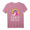 Death Metal Regenbogen Einhorn Satanic Katze - Lustiges Gothic & Heavy Metal Meme T-Shirt für Fans von Einhörnern, Katzen und Satan