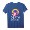 Death Metal Regenbogen Einhorn Satanic Katze - Lustiges Gothic & Heavy Metal Meme T-Shirt für Fans von Einhörnern, Katzen und Satan