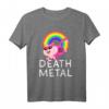 Death Metal Regenbogen Einhorn Satanic Katze - Lustiges Gothic & Heavy Metal Meme T-Shirt für Fans von Einhörnern, Katzen und Satan