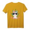 420 Kiffer Einhorn mit Hippie Brille und Hanfblatt T-Shirt – Legalisierung, Chill & Festival Mode für Hanf- und Cannabis-Liebhaber