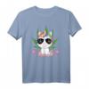 420 Kiffer Einhorn mit Hippie Brille und Hanfblatt T-Shirt – Legalisierung, Chill & Festival Mode für Hanf- und Cannabis-Liebhaber