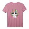 420 Kiffer Einhorn mit Hippie Brille und Hanfblatt T-Shirt – Legalisierung, Chill & Festival Mode für Hanf- und Cannabis-Liebhaber