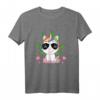 420 Kiffer Einhorn mit Hippie Brille und Hanfblatt T-Shirt – Legalisierung, Chill & Festival Mode für Hanf- und Cannabis-Liebhaber
