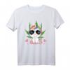 420 Kiffer Einhorn mit Hippie Brille und Hanfblatt T-Shirt – Legalisierung, Chill & Festival Mode für Hanf- und Cannabis-Liebhaber