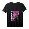 Damen Techno Rave Festival T-Shirt mit V-Ausschnitt – Perfekt für elektronische Musik, Clubs & Festivals