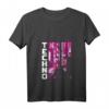 Damen Techno Rave Festival T-Shirt mit V-Ausschnitt – Perfekt für elektronische Musik, Clubs & Festivals