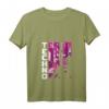 Damen Techno Rave Festival T-Shirt mit V-Ausschnitt – Perfekt für elektronische Musik, Clubs & Festivals