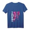 Damen Techno Rave Festival T-Shirt mit V-Ausschnitt – Perfekt für elektronische Musik, Clubs & Festivals
