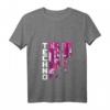 Damen Techno Rave Festival T-Shirt mit V-Ausschnitt – Perfekt für elektronische Musik, Clubs & Festivals