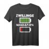 Zwillinge voller Akku Meine Eltern Energie Status T-Shirt - Lustiges Kinder T-Shirt als Geschenk für Eltern, Großeltern & Familie mit energiegeladenen Zwillingen