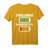 Zwillinge voller Akku Meine Eltern Energie Status T-Shirt - Lustiges Kinder T-Shirt als Geschenk für Eltern, Großeltern & Familie mit energiegeladenen Zwillingen