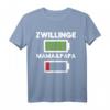 Zwillinge voller Akku Meine Eltern Energie Status T-Shirt - Lustiges Kinder T-Shirt als Geschenk für Eltern, Großeltern & Familie mit energiegeladenen Zwillingen