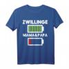 Zwillinge voller Akku Meine Eltern Energie Status T-Shirt - Lustiges Kinder T-Shirt als Geschenk für Eltern, Großeltern & Familie mit energiegeladenen Zwillingen