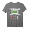 Zwillinge voller Akku Meine Eltern Energie Status T-Shirt - Lustiges Kinder T-Shirt als Geschenk für Eltern, Großeltern & Familie mit energiegeladenen Zwillingen
