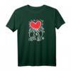 HapOwl T-Shirt mit Tanzendem Herz-Kunstwerk – Feierliches Design für Freude, Liebe & Energie