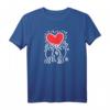 HapOwl T-Shirt mit Tanzendem Herz-Kunstwerk – Feierliches Design für Freude, Liebe & Energie
