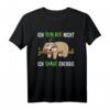 Ich Schlafe nicht Ich Spare Energie - Lustiges Faultier Spruch T-Shirt für Männer, Frauen, Jungen & Mädchen, Unisex Kurzarm