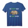 Ich Schlafe nicht Ich Spare Energie - Lustiges Faultier Spruch T-Shirt für Männer, Frauen, Jungen & Mädchen, Unisex Kurzarm