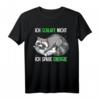 Ich Schlafe Nicht Ich Spare Energie T-Shirt – Lustiges Geschenk zum HapOwl für Morgenmuffel, Langschläfer & Waschbär Liebhaber