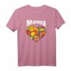 Danke buntes Herz Mama mit Positiv Energie Herz T-Shirt – Perfektes Geschenk für Muttertag, Weihnachten und Liebesbekundungen