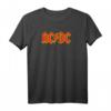 AC/DC Rock Musik Band Yellow Outline Red Logo T-Shirt - Vintage Style für Fans und Konzertbesucher