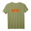 AC/DC Rock Musik Band Yellow Outline Red Logo T-Shirt - Vintage Style für Fans und Konzertbesucher