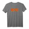 AC/DC Rock Musik Band Yellow Outline Red Logo T-Shirt - Vintage Style für Fans und Konzertbesucher