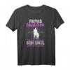 Papas Mädchen Engel Partnerlook Tochter Papa Vatertag T-Shirt - Persönliches Geschenk für Vater und Tochter, ideal zu Weihnachten, Geburtstag & Vatertag