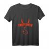 Damen Engelchen Teufelchen Kostüm T-Shirt mit V-Ausschnitt – Lustiges Halloween Outfit & Geschenk für Mädchen, Teenager & Frauen