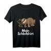 Pyjama Nachthemd Langschläfer Faultier Schlafanzug - Lustiges Schlaf-Design für Damen, Herren und Kinder als Geschenkidee