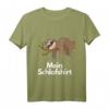 Pyjama Nachthemd Langschläfer Faultier Schlafanzug - Lustiges Schlaf-Design für Damen, Herren und Kinder als Geschenkidee