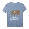 Pyjama Nachthemd Langschläfer Faultier Schlafanzug - Lustiges Schlaf-Design für Damen, Herren und Kinder als Geschenkidee