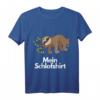 Pyjama Nachthemd Langschläfer Faultier Schlafanzug - Lustiges Schlaf-Design für Damen, Herren und Kinder als Geschenkidee