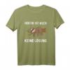 Hektik ist auch keine Lösung | Lustiges Faultier T-Shirt für Entspannung & Humor im Büro