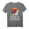 Offizielles Lama Alpaka Faultier Schlafshirt Pyjama – Lustiges Geschenk für Langschläfer, Morgenmuffel & Tierliebhaber