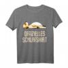 Offizielles Schlafshirt Pyjama Nachthemd mit Hund Motiv – Lustiges Geschenk für Langschläfer, Morgenmuffel & Nachteulen, Damen und Herren