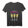 Damen Gruppen Sekt Silvester Outfit Partnerlook Party T-Shirt mit V-Ausschnitt - Perfekt für Silvesterfeier & Mitternachts-Party