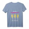 Damen Gruppen Sekt Silvester Outfit Partnerlook Party T-Shirt mit V-Ausschnitt - Perfekt für Silvesterfeier & Mitternachts-Party