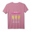 Damen Gruppen Sekt Silvester Outfit Partnerlook Party T-Shirt mit V-Ausschnitt - Perfekt für Silvesterfeier & Mitternachts-Party
