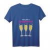 Damen Gruppen Sekt Silvester Outfit Partnerlook Party T-Shirt mit V-Ausschnitt - Perfekt für Silvesterfeier & Mitternachts-Party