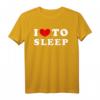 I Love To Sleep T-Shirt – Lustiges Vintage Design für Schlafliebhaber, bequemes Freizeitshirt