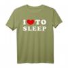 I Love To Sleep T-Shirt – Lustiges Vintage Design für Schlafliebhaber, bequemes Freizeitshirt