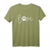 Liebe Herzschlag Pfote Hundepfote Herrchen Frauchen T-Shirt – Perfektes Geschenk für Hundeliebhaber zu Weihnachten & Geburtstag