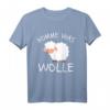 KOMME WAS WOLLE - Lustiges Schaf T-Shirt mit Spruch für Bauern, Tierliebhaber und Freunde als Geburtstags- oder Weihnachtsgeschenk
