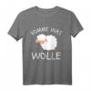 KOMME WAS WOLLE - Lustiges Schaf T-Shirt mit Spruch für Bauern, Tierliebhaber und Freunde als Geburtstags- oder Weihnachtsgeschenk