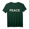 Peace T-Shirt mit Großschrift in Weiß und Schwarzrand – Friedenssymbol, Anti-Kriegs Statement, Demonstrationsbekleidung