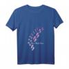 Damen Hundemotiv T-Shirt mit Hundespruch Never Walk Alone - Trendiges V-Ausschnitt Shirt für echte Dog Moms
