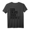 Lustiges Gamer Geschenk T-Shirt - Essen Schlafen Zocken Wiederholen für Gamer, Kinder und Erwachsene