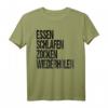Lustiges Gamer Geschenk T-Shirt - Essen Schlafen Zocken Wiederholen für Gamer, Kinder und Erwachsene